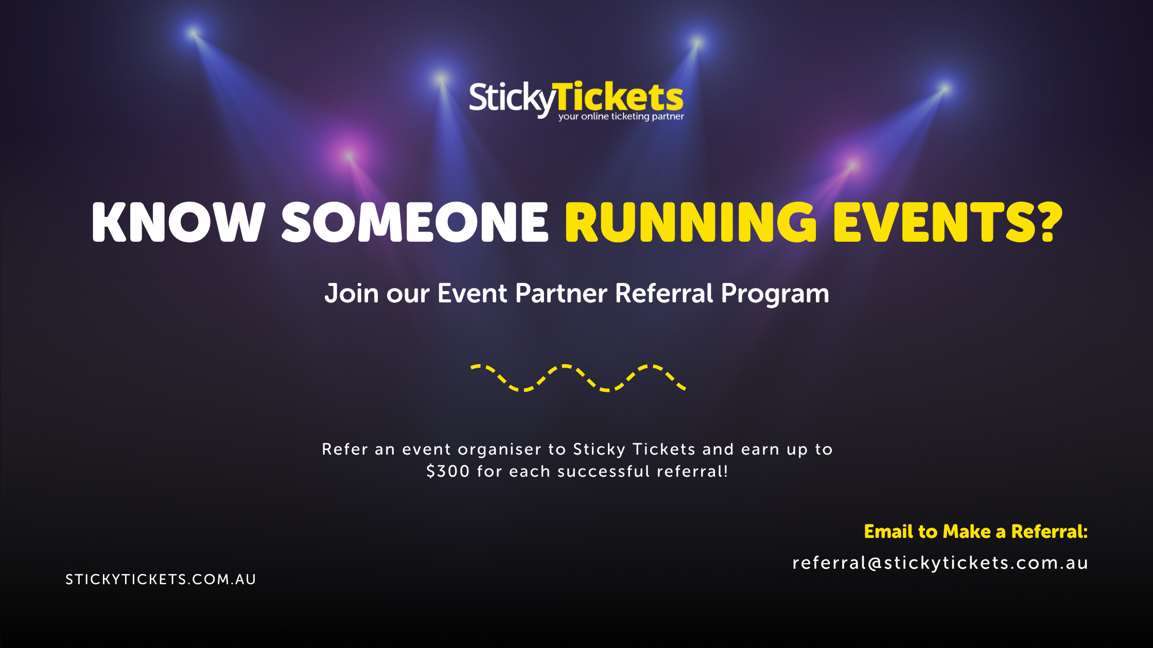 Sticky Tickets Referral Program
